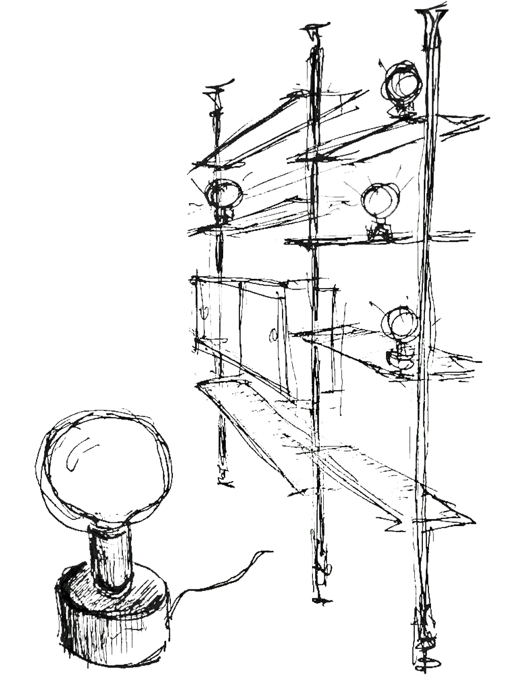 VZK arredi lampade sketch